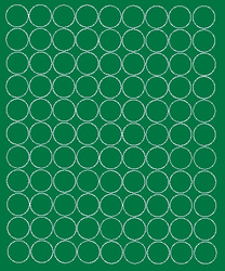 Naklejka koła 4 cm naklejki kółka kropki 99 sztuk zielony połysk