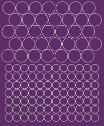 Naklejka na rower kask grochy naklejki koła 119 sztuk fioletowy matowy