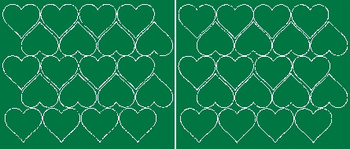 Naklejki serca walentynki 5 cm naklejka seduszko 40 sztuk zielony matowy