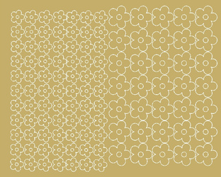 Naklejka na rower kask kwiaty kwiatki 112 szt złoty z połyskiem