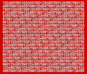 Naklejka cyfry samoprzylepne 7 mm naklejki czerwony z połyskiem.