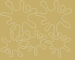 Naklejka maskująca naklejki kleksy złoty z połyskiem