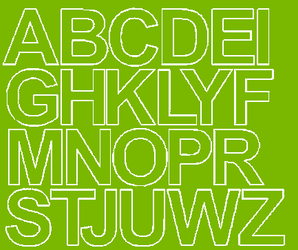 Naklejki litery samoprzylepne 4,5 cm limonkowy zielony z połyskiem