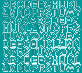 Naklejka litery samoprzylepne 2 cm naklejki turkusowy matowy