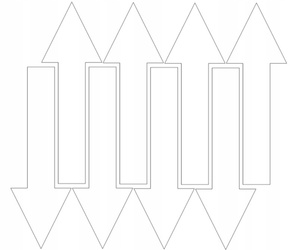 Naklejka strzałki 30x10 cm 8 sztuk naklejki biały matowy