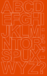 Naklejka litery samoprzylepne 12 cm naklejki pomarańczowy matowy