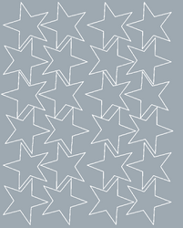 Naklejki gwiazdki 12 cm gwiazdy samoprzylepne 24 szt. srebrny matowy