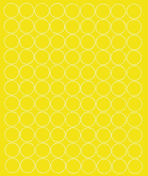 Naklejka koła 2 cm naklejki kółka kropki 99 sztuk żółty matowy