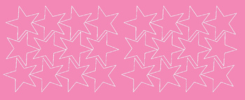 Naklejki gwiazdki 7 cm gwiazdy samoprzylepne 24 szt. różowy matowy