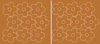 Naklejki na ścianę kwiatki 18 szt. miedziany matowy