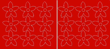 Naklejka na ścianę kwiaty naklejki kwiatki 18 szt czerwony matowy