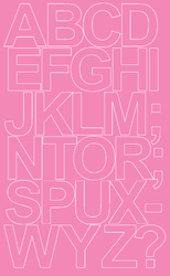 Naklejka litery samoprzylepne 12 cm naklejki różowy z połyskiem