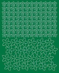 Naklejka na rower kask kwiaty kwiatki 120 sztuk zielony matowy