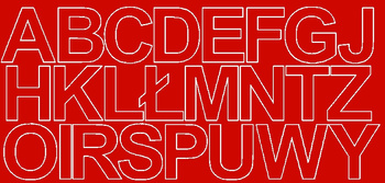 Naklejka litery samoprzylepne 7 cm naklejki czerwony z połyskiem