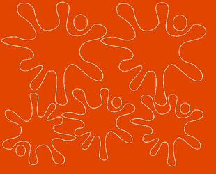 Naklejka maskująca naklejki kleksy pomarańczowy z połyskiem