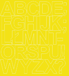 Naklejka litery samoprzylepne 10 cm naklejki żółty z połyskiem