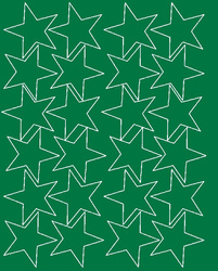 Naklejki gwiazdki 12 cm gwiazdy samoprzylepne 24 szt. zielony matowy