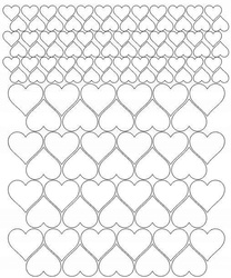 Naklejka na rower kask naklejki serca 116 sztuk biały matowy