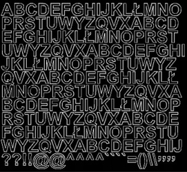 Naklejka litery samoprzylepne 1.5 cm naklejki czarny matowy