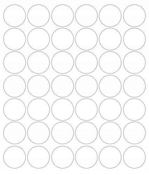 Naklejka koła 3 cm naklejki kółka kropki 42 sztuki biały połysk