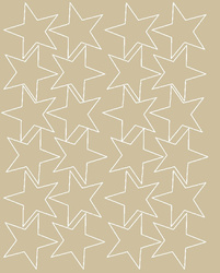 Naklejki gwiazdki 12 cm gwiazdy samoprzylepne 24 szt. beżowy z połyskiem