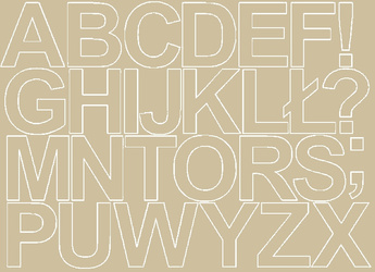 Naklejka litery samoprzylepne 8 cm naklejki beżowy matowy