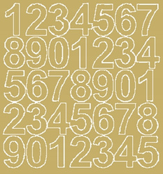 Naklejka cyfry samoprzylepne 4 cm naklejki złoty matowy