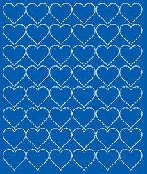 Naklejki serca walentynki 3 cm naklejka 48 szt niebieski połysk