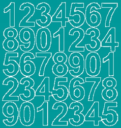 Naklejka cyfry samoprzylepne 4 cm naklejki turkusowy matowy