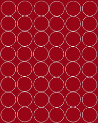 Naklejka koła 6 cm naklejki kropki 48 szt ciemno czerwony połysk