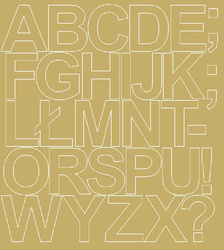 Naklejka litery samoprzylepne 10 cm naklejki złoty z połyskiem