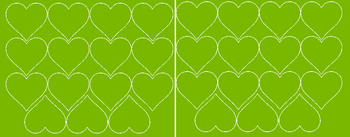 Naklejki serca walentynki 6 cm naklejka 30 sztuk  limonkowy zielony matowy