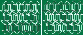 Naklejka strzałki 5x3cm 72 sztuki naklejki zielony z połyskiem.
