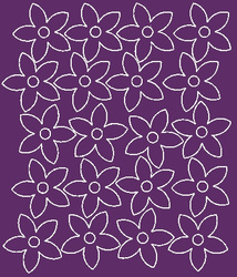 Naklejka na ścianę okno kwiaty naklejki kwiatki 20 sztuk fioletowy matowy