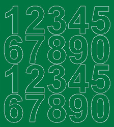Naklejka cyfry samoprzylepne 5 cm naklejki zielony matowy