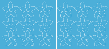 Naklejki na ścianę kwiatki 18 szt. jasnoniebieski matowy