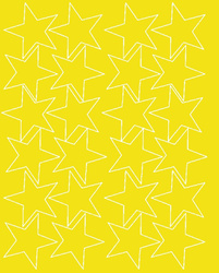 Naklejki gwiazdki 12 cm gwiazdy samoprzylepne 24 szt. żółty z połyskiem