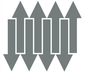 Naklejka strzałki 30x10 cm 8 sztuk naklejki szary matowy