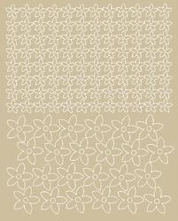 Naklejka na rower kask kwiaty kwiatki 120 sztuk beżowy połysk