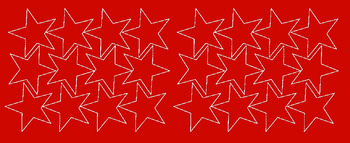 Naklejki gwiazdki 7 cm gwiazdy samoprzylepne 24 szt. czerwony matowy