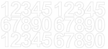 Naklejka cyfry samoprzylepne 6 cm naklejki biały matowy