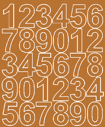 Naklejki cyfry samoprzylepne 4,5 cm miedziany z połyskiem