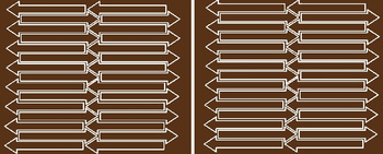 Naklejka strzałki 10x2cm 60 sztuk naklejki brązowy z połyskiem