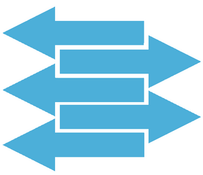 Naklejki strzałki, strzałka 40x15 cm 5 szt. jasnoniebieski z połyskiem