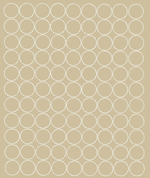 Naklejka koła 4 cm naklejki kółka kropki 99 sztuk beżowy matowy