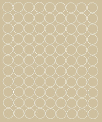 Naklejka koła 4 cm naklejki kółka kropki 99 sztuk beżowy połysk