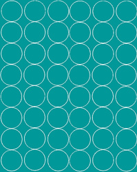 Naklejka koła 6 cm naklejki kółka kropki 48 szt turkusowy matowy