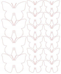 Naklejka na ścianę motyle naklejki 32 sztuki biały matowy