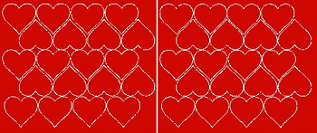 Naklejki serca walentynki 5 cm naklejka 40 sztuk czerwony połysk