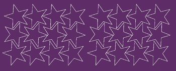 Naklejki gwiazdki 7 cm gwiazdy samoprzylepne 24 szt. fioletowy z połyskiem